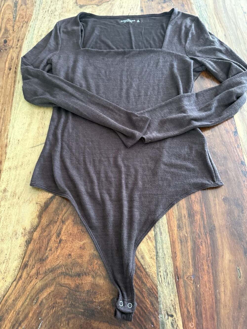 Abercrombie & Fitch Soft A&F Cozy Long Sleeve Square Neck Bodysuit XL